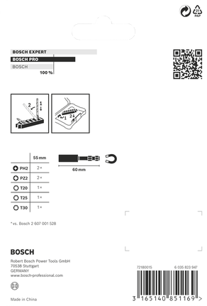 Набор Bosch PRO Impact Set 8 предметов.