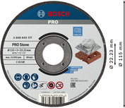 Диск для резки камня Bosch PRO 115 мм для камня и кирпича.