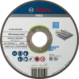 Отрезной диск Bosch PRO из нержавеющей стали 125 мм для нержавеющей стали.