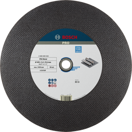 Диск для резки металла Bosch PRO Metal Bonded, диаметр 405 мм.