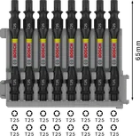 Набор двухсторонних ударных бит Bosch PRO T25, 65 мм.