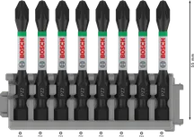 Набор из 8 бит Bosch PRO Pozidriv Impact Bit PZ2 55 мм.