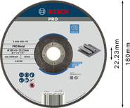 Шлифовальный диск Bosch PRO на металлической связке, 180 x 6 мм.