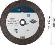 Диск для резки металла Bosch PRO Metal Bonded, диаметр 305 мм.