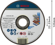 Многофункциональный отрезной диск Bosch PRO, диаметр 125 мм.