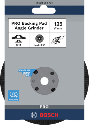 Опорная пластина Bosch PRO Hard 125 мм для угловой шлифовальной машины.