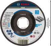 Отрезной диск Bosch PRO с металлическим креплением, 115 мм, X-Lock.