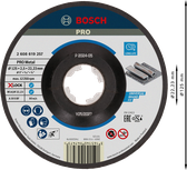 Отрезной диск Bosch PRO с металлическим креплением, 125 мм, X-Lock.