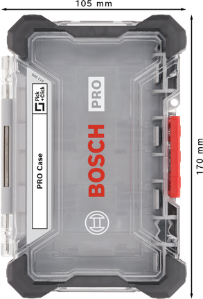 Bosch PRO Empty Case Medium, прозрачный контейнер для хранения.