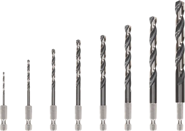 Набор ударных сверл Bosch PRO Metal HSS-G, 8 размеров.
