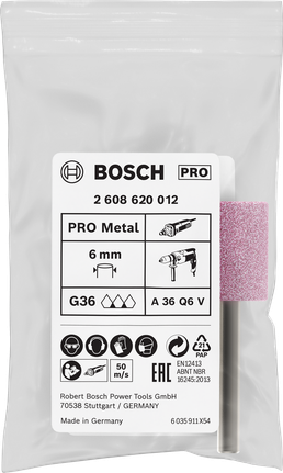 Комплект цилиндрических наконечников Bosch PRO из стали, размер 20×26 мм, цвет G60.