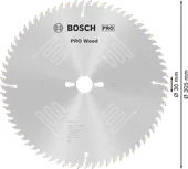 Пильный диск Bosch PRO Wood 305 мм для тонкой распиловки древесины.