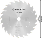 Пильный диск для аккумуляторной циркулярной пилы Bosch PRO Wood, диаметр 140 мм.
