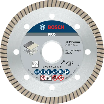 Алмазный диск Bosch PRO Ceramic 115 мм для резки плитки.