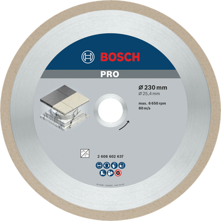 Алмазный диск Bosch PRO Ceramic для резки плитки, 230 мм.