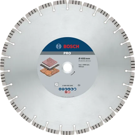Алмазный диск Bosch PRO Stone 400 мм для резки камня.