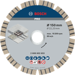 Алмазный диск Bosch PRO Concrete, 150 мм для резки бетона.