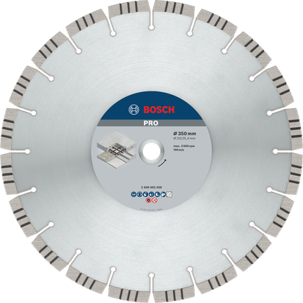 Алмазный диск по бетону Bosch PRO, 350 мм для резки.