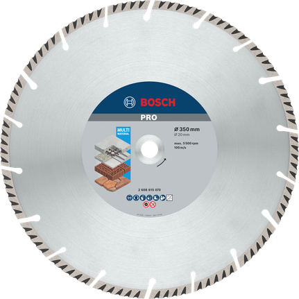 Алмазный диск Bosch PRO Multi Material, диаметр 350 мм.