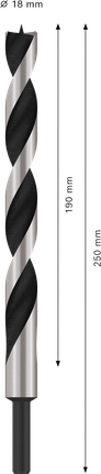 Сверло по дереву Bosch PRO 18 x 250 мм.