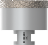 Сухой корончатый сверло Bosch PRO Ceramic диаметром 65 мм для сверления отверстий под плитку.