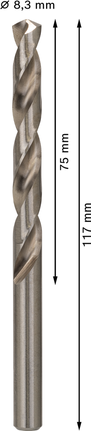 Сверло Bosch PRO Metal HSS-G 8,3 мм для металла.