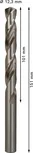 Сверло Bosch PRO Metal HSS-G 12,3 мм.