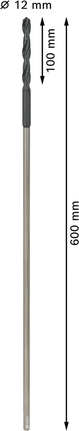 Сверло Bosch PRO Wood HSS для монтажа, 12x600 мм.