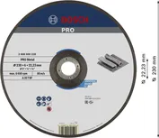 Шлифовальный диск Bosch PRO на металлической связке, 230 мм.