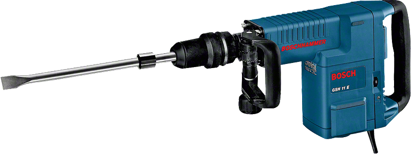 Отбойный молоток Bosch GSH 11 E с насадкой-зубилом.
