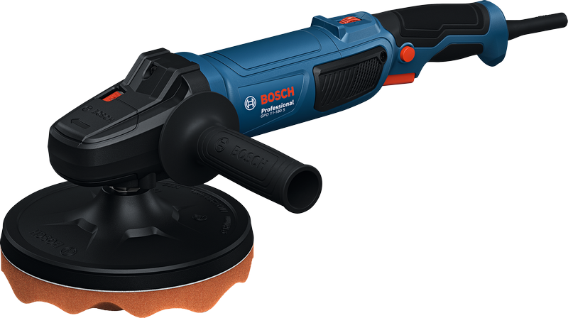Полировальная машина Bosch GPO 11-180 S с эргономичной ручкой.