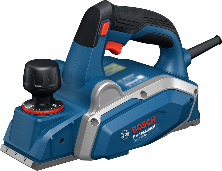 Рубанок Bosch GHO 16-82 для точной обработки деревянных поверхностей.