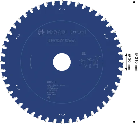 Стальной пильный диск Bosch EXPERT 210 мм T48.