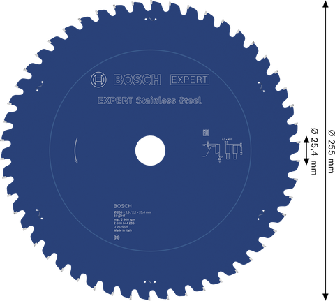 Пильный диск Bosch EXPERT из нержавеющей стали 255 мм.