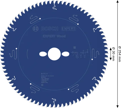 Пильный диск Bosch EXPERT Wood, 254 мм 80 зубьев.