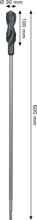 Сверло Bosch PRO Wood HSS для монтажа, 30x600 мм.