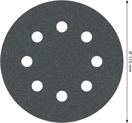 Шлифовальный диск Bosch PRO F355 115 мм G180 с 8 отверстиями.