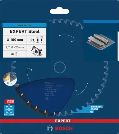 Пильный диск Bosch EXPERT стальной 160×2/1,6×20 мм T30.