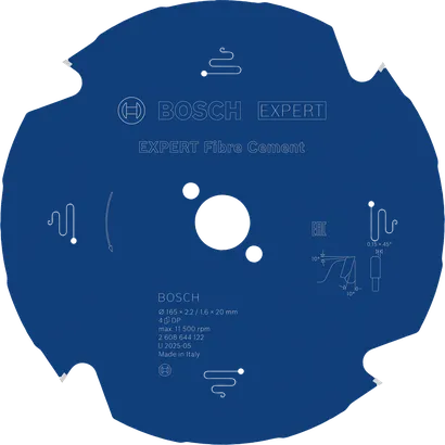 Пильный диск Bosch EXPERT Fibre Cement, 165 мм.