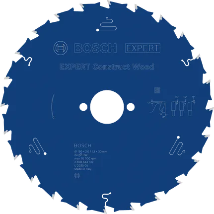 Пильный диск Bosch EXPERT Construct Wood 190 мм T24.