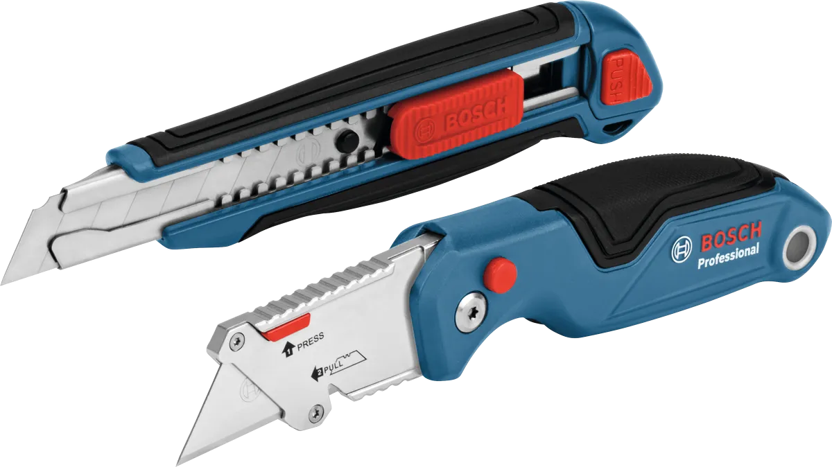 Набор ножей Bosch, 2 шт., с выдвижными и складными лезвиями.