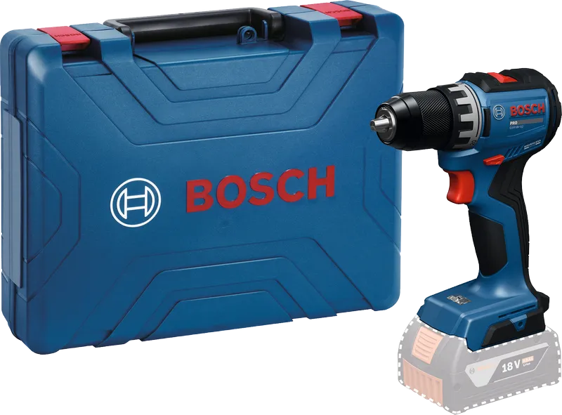 Аккумуляторная дрель-шуруповерт Bosch GSB 18V-52 с кейсом для переноски.