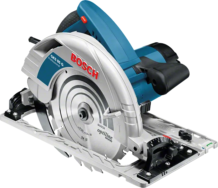 Ручная дисковая пила Bosch GKS 85 G для резки дерева.