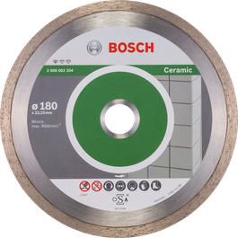 قرص قطع الماس الخزفي القياسي من Bosch مقاس 180 مم.