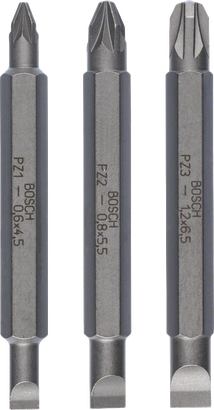 مجموعة بت Bosch ذات النهايتين، مكونة من 3 قطع، بطول 60 ملم.