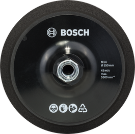 وسادة دعم Bosch M14 مقاس 150 مم مع تثبيت بخطاف وحلقة.