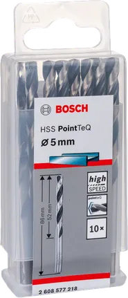 مجموعة رؤوس المثقاب Bosch HSS PointTeQ مقاس 5.0 مم.