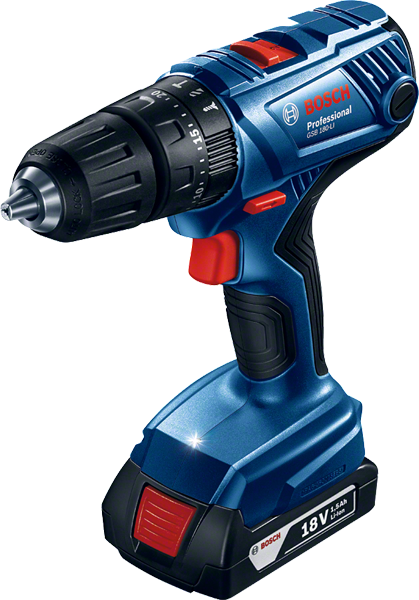 مثقاب Bosch GSB 180-LI اللاسلكي مع بطارية 18 فولت.