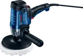 ماكينة تلميع Bosch GPO 950 مع مدخل 950 واط ومقبض جانبي.
