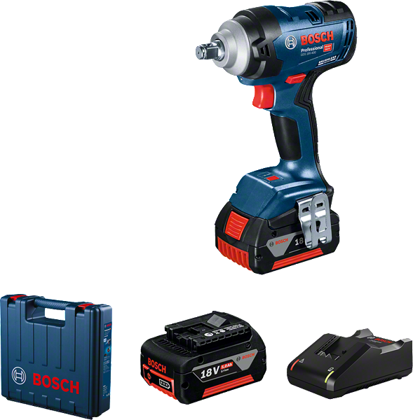 مفتاح التأثير Bosch GDS 18V-400 مع بطارية وشاحن.